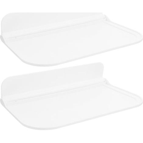 Set Étagère Murale Salle Bain Blanche Pliable (1/4)