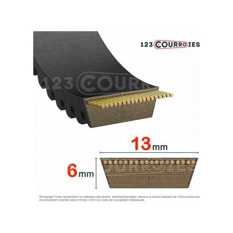 Courroie de variateur Contitech CONTI V VARISPEED ADVANCE 13x6x477 Li