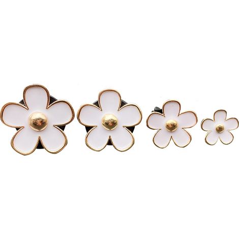 (Blanco, 1,8/2,3/3/3,3 cm) Margarita, ACTOYS 8 Clips de ventilación de flores de margarita, Accesorio interior de automóvil para mujeres, emitirá una fragancia agradable (1/5)