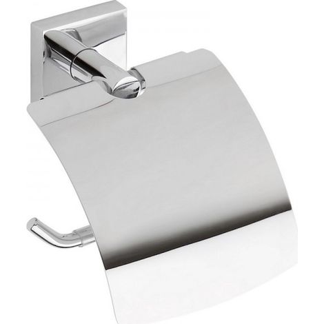 Sapho X-SQUARE - Porte-rouleau toilette avec couvercle, chrome XQ700 (1/4)