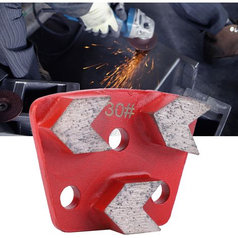 Lot de 3 disques de ponçage diamantés trapézoïdaux pour sols, grain n° 30, liant métallique (1/5)