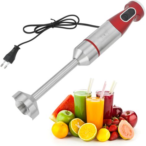 Mini mixeur plongeant électrique 800 W avec lames en acier inoxydable, idéal pour les smoothies, les fruits, les purées pour bébé et les soupes. Norme européenne 220 V. (1/5)