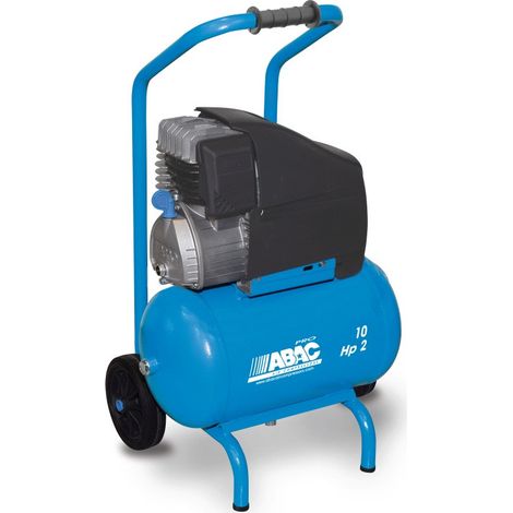 ABAC - Compresseur à piston lubrifié 10L 10 bar 2,5CV 16,2 m3/h - PRO SILVERSTONE L25P (1/2)