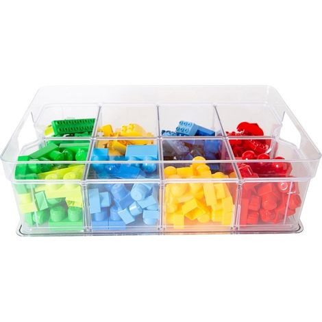1 x Medium (36.5cm x 27.5cm x 10.5cm) Adjustable Modular Storage Organisers With Compartments For Crafts