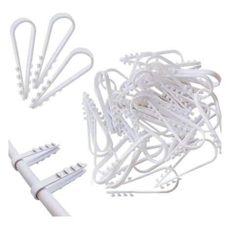 Collier Câble Électrique, Chevilles Boucle, Clips Fil, Serre-Câbles Plage, Chevilles Nylon Forme U, Souple Pinces Lignes, Collier Serrage Fixation Fils, Tuyaux, Blanc (1/5)