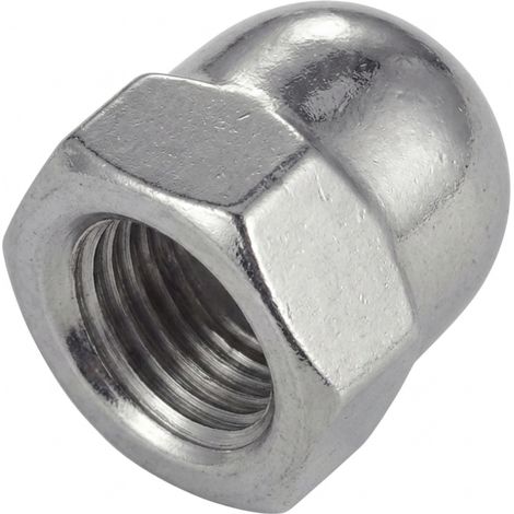 25 Ecrous Borgnes M20 mm - DIN 1587 - UNI 5721 - Inox A4 - D-Work