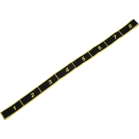 Bande élastique d'entraînement, flexible et en polyester/coton, pour enfants. Outil d'étirement à utiliser soi-même ou en combinaison. Jaune. (1/5)