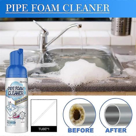 Déboucheur de canalisations moussant, lot de 1 à 3 bâtonnets effervescents pour éviers, douches, toilettes et baignoires (1/5)