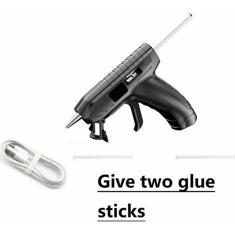 Pistolet à colle thermofusible sans fil 3.6V, rechargeable par USB, haute température, idéal pour les réparations et bricolages à domicile. (1/4)