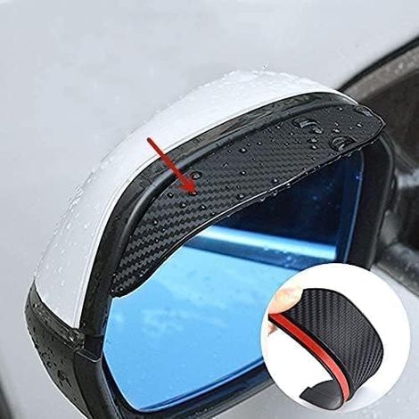 Copertura antipioggia per specchietto retrovisore GM in 2 pezzi, visiera parasole, copertura antipioggia per specchietto retrovisore in fibra di carbonio, ricambi auto (1/5)
