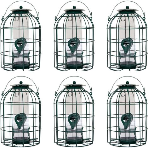 Pack of 6 Wild Bird Seed Feeder Cage with Squirrel Guard (1/5)