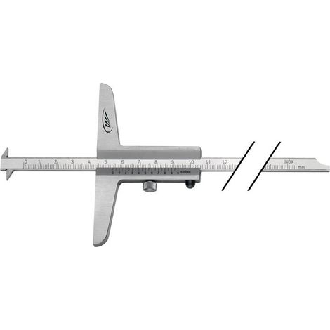 pied à coulisse de profondeur 300 mm avec rail séparé 8x3 mm H. PREISSER (1/4)