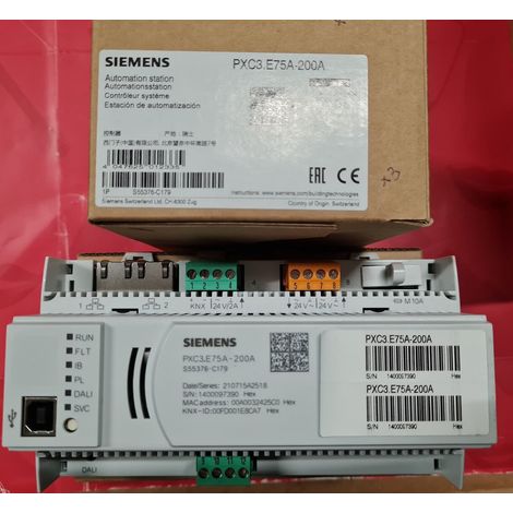 SIEMENS PXC3,E75A-200A AUTOMATION STATION S55376-179