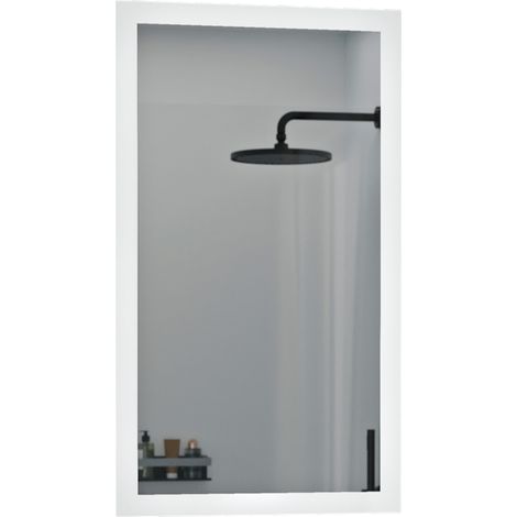 Badspiegel Bernstein VARO eckig mit LED Beleuchtung und Spiegelheizung - Breite 40 cm
