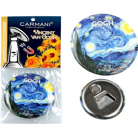 Apribottiglie con magnete - V. van Gogh, Notte stellata (carmani)