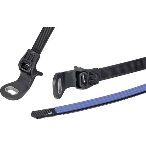 HellermannTyton 156-04096 SGT100SAHD6.5S2.0-PA66HS/TPE/PA66HS-BK/B Kabelbinder 12.7 mm Schwarz/Blau