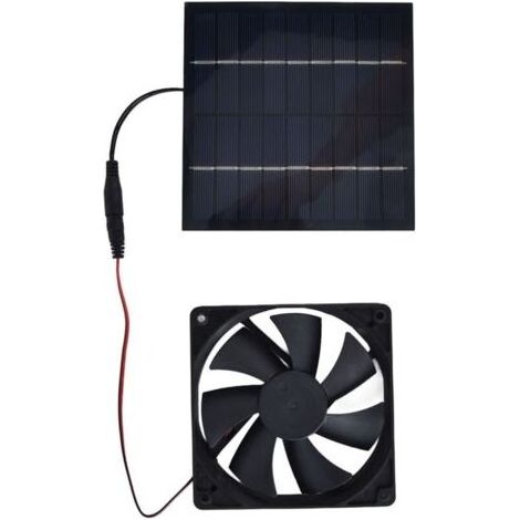 Kit de ventilateur d'extraction solaire 10W – Panneau étanche pour poulaillers et serres – Installation facile et protection contre la pluie (1/5)