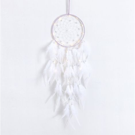 Attrape-rêves blanc, arbre de vie, décoration murale, cristal de roche aux vertus curatives naturelles, attrape-rêves artisanal pour la décoration de chambre, cadeau fait main - RAPANDA