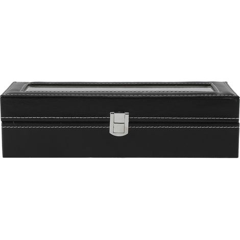 Boîte de rangement en cuir PU de haute qualité à 6 emplacements pour montres et bijoux (Produit tendance) (1/5)
