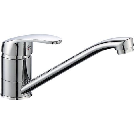 Robinet mitigeur d'évier de cuisine – Robinet de caravane basse pression avec bec pivotant à 360°, design monobloc à levier unique pour cuisine, bar et utilitaire-Robinet à eau froide uniquement (1/4)