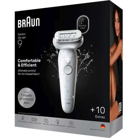 Braun Silk·épil 9, Wet & Dry Epilierer, Langanhaltend glatte Haut, 9-241