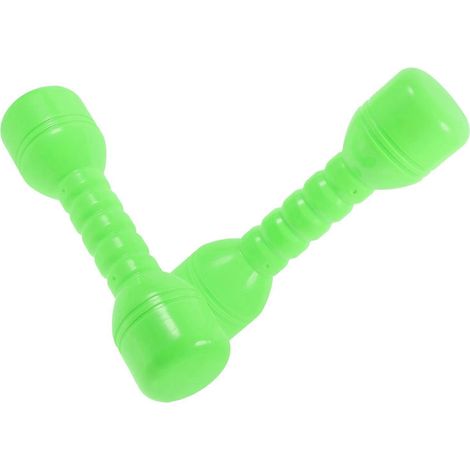 Haltères de fitness pour enfants (lot de 2) en plastique vert - Pratiques, sûres et portables (1/5)