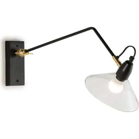 Wandleuchte 65X19X27 Kristall/Metall Gold/Schwarz