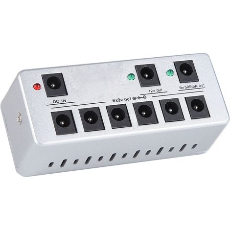 Alimentation pour effets, 8 sorties isolées, câbles multifonctions pour pédalier, prise US 100-240 V. (1/5)