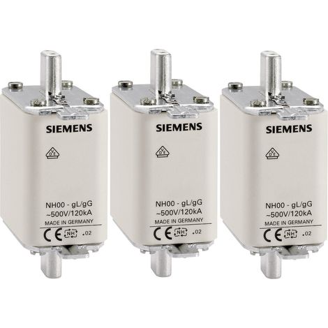 Siemens 3NA3830 NH-Sicherung   Sicherungsgröße = 000  100 A  500 V/AC, 250 V/AC 3 St.