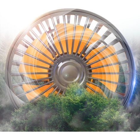 Ventilateur Automobile - 12 V - Régulation 3 Vitesses - Rotation 360° - Universel Pour Voiture Camion Fourgon - ABS Jaune Ou Orange - 1 Pièce (1/5)