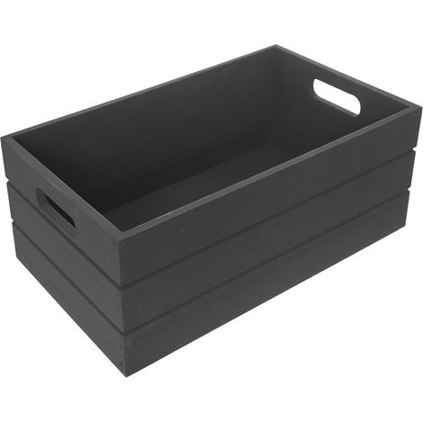Caja de almacenamiento negra elegante y practica para el hogar