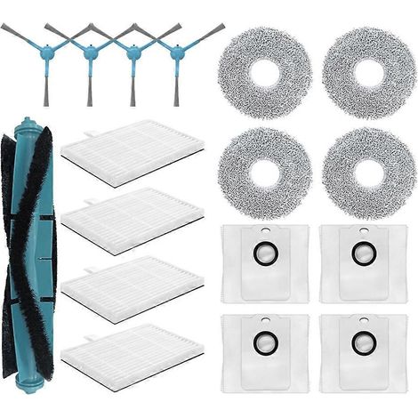 Pour Cecotec Conga 9590 / 9990 / 10090 AI Spin Revolution Ultra Power Home : Filtre, brosse principale, sac à poussière et chiffon de nettoyage (1/5)