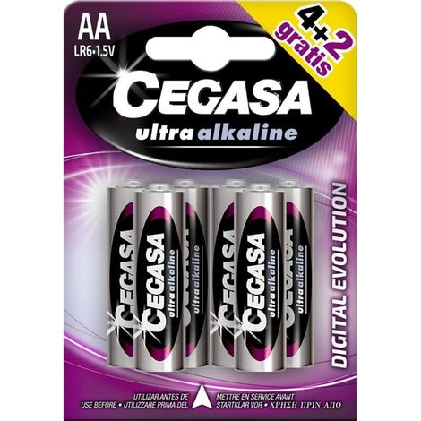 PILAS ULTRA ALCALINAS LR06 CEGASA BL.4+2 - EHLIS
