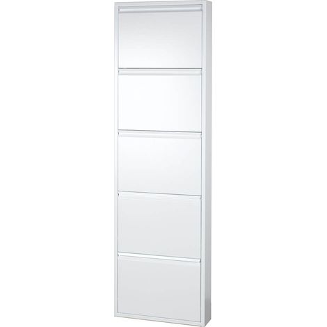 Scarpiera salvaspazio in metallo 5 ante Utility - Bianco (1/5)