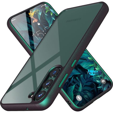 CUSTODIA PER SAMSUNG GALAXY S22+ CUSTODIA PROTETTIVA TRASPARENTE CON CORNICE VERDE (1/5)