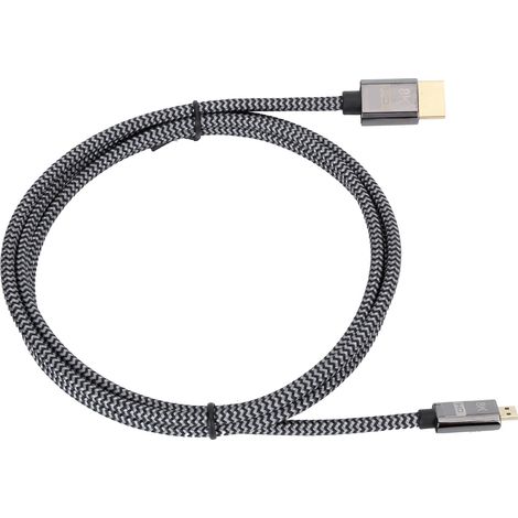 Câble micro-convertisseur HDMI vers HDMI HD, gaine tressée, accessoires de connexion informatique, 1,5 mètre