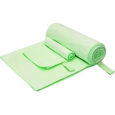 Sporthandtuch Set 2 pcs Grün Stoff