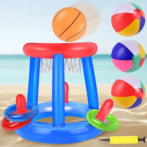 Jeux de piscine, paniers et balles dans des paniers et autres accessoires, jeux et jouets d'été pour adultes (1/5)