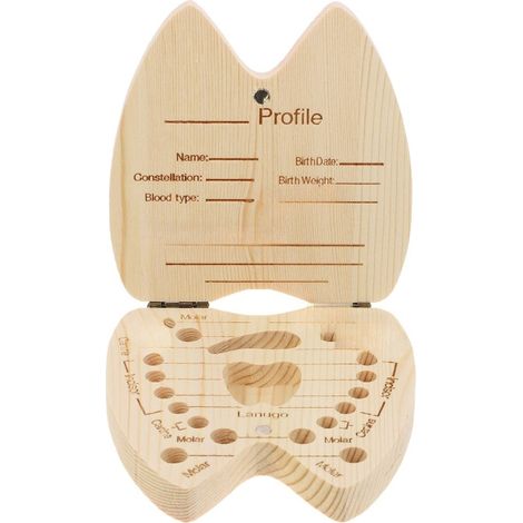 Khakifarbene Erinnerungsbox für zahnende Babys