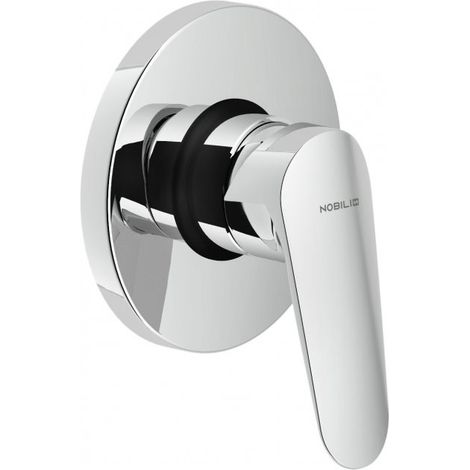 Mitigeur de douche encastré 106 mm Hof en laiton chromé - Nobili