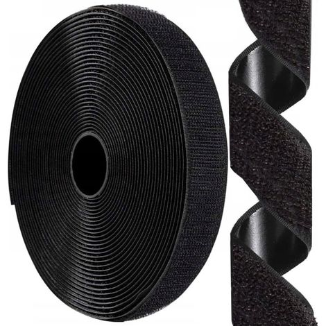 TG56031-2 Klettband für Moskitonetze, schwarz, selbstklebend, 560 cm