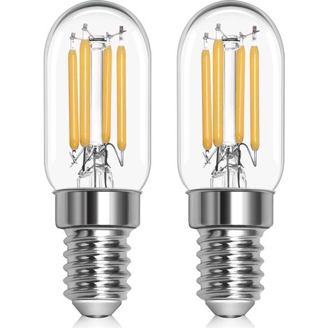 Morotty 2 Pack E14 LED Fridge Light Bulbs Natural White 4000K T22 Pygmy Bulb SES 25W-30W 230V for Refrigerator Bulbs Sewing Machine Bulbs (1/5)