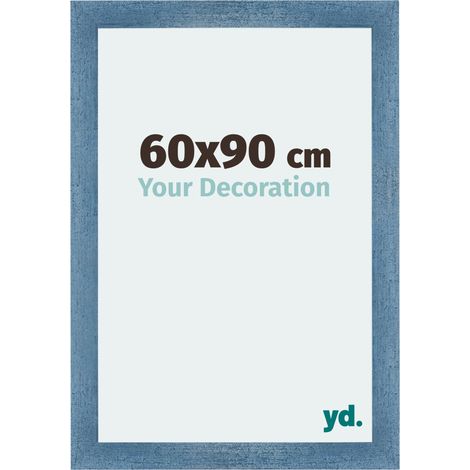 Cadre Puzzle 60x90 cm - cm - Bleu Brillant Patiné - MDF - Mura. (1/5)