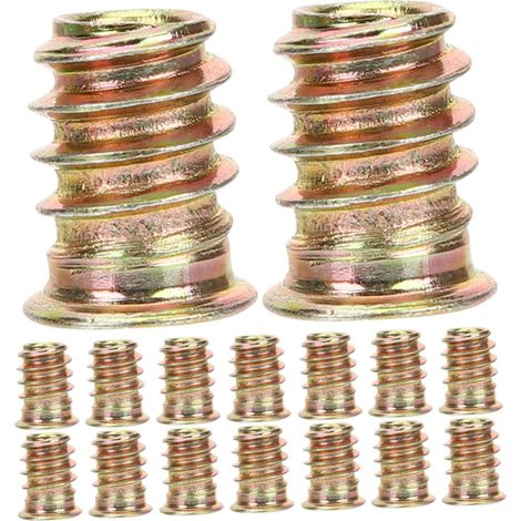 40 inserts filetés M6x13 en acier au carbone pour meubles bois (1/5)