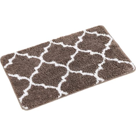 Tapis d'intérieur antidérapant, absorbant et antitache, marron. (1/5)