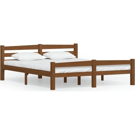 Maison Exclusive - Giroletto senza Materaso Ambrato in Legno di Pino 160x200 cm
