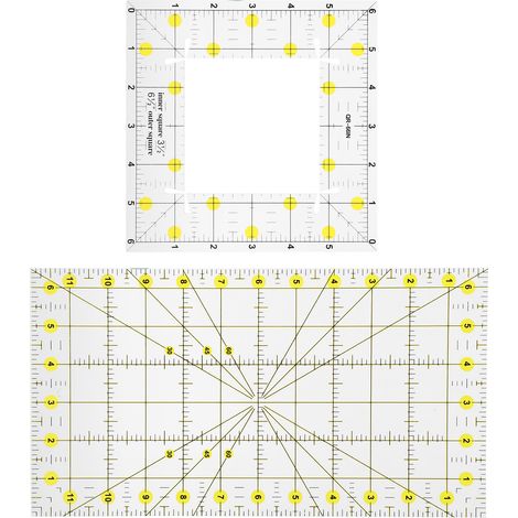 Règle de quilting rectangulaire, outils de mesure pour la couture et le dessin, fournitures pour tissus acryliques et loisirs créatifs (1/5)