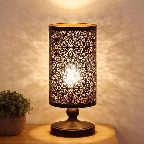 Abat-jour creux métal Fer Ombre Suspendu Fer Vintage Sculpté Forêt Abat Jour Lampe Chevet Lampadaire Décor Chambre à Coucher (1/5)