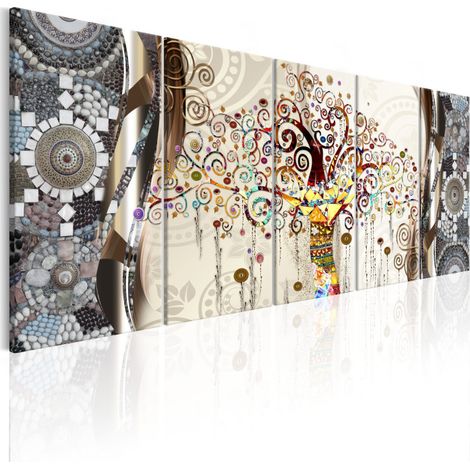 Tableau Imprimé "Tree & Mosaic" 90 x 225 cm (1/2)