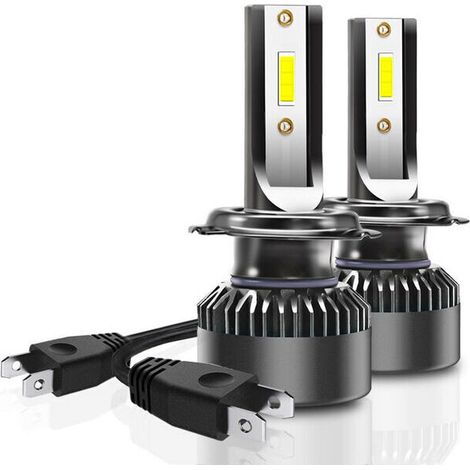 2 ampoules LED H4 H7 CSP Canbus 30000LM pour phares de voiture, compatibles avec H1 H8 H11 9005 HB3 9006 HB4, modèle Turbo, b-AquaForge (1/5)